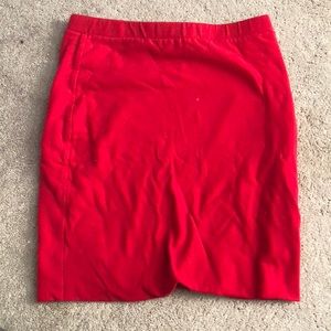 Lily White: Red pencil skirt